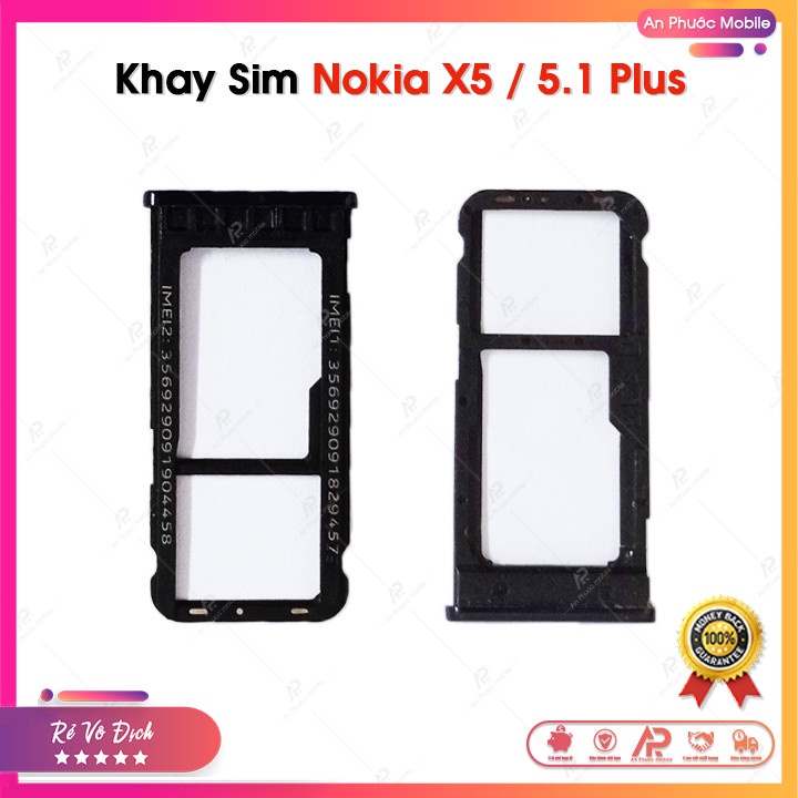 Khay Sim Nokia X5 / 5.1 Plus - Linh Kiện Điện Thoại Nokia 5.1+ Zin Bóc Máy