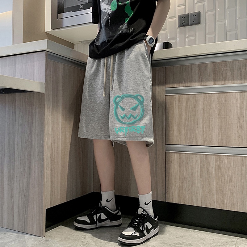 Quần Short Thể Thao Bằng Lụa Băng Dáng Rộng Thời Trang Mùa Hè Giản Dị Dễ Phối Đồ Cho Nam