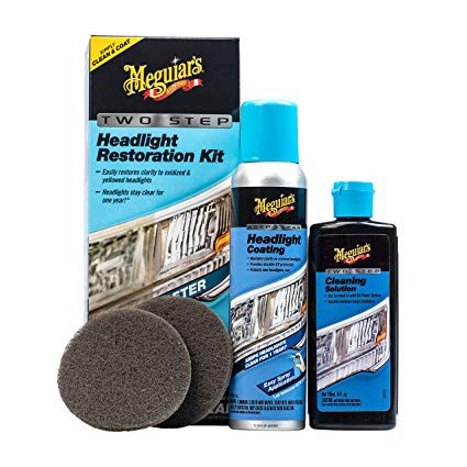 Meguiar's - Bộ sản phẩm làm sạch và phục hồi đèn pha ô tô Headlight Restoration Kit G2970