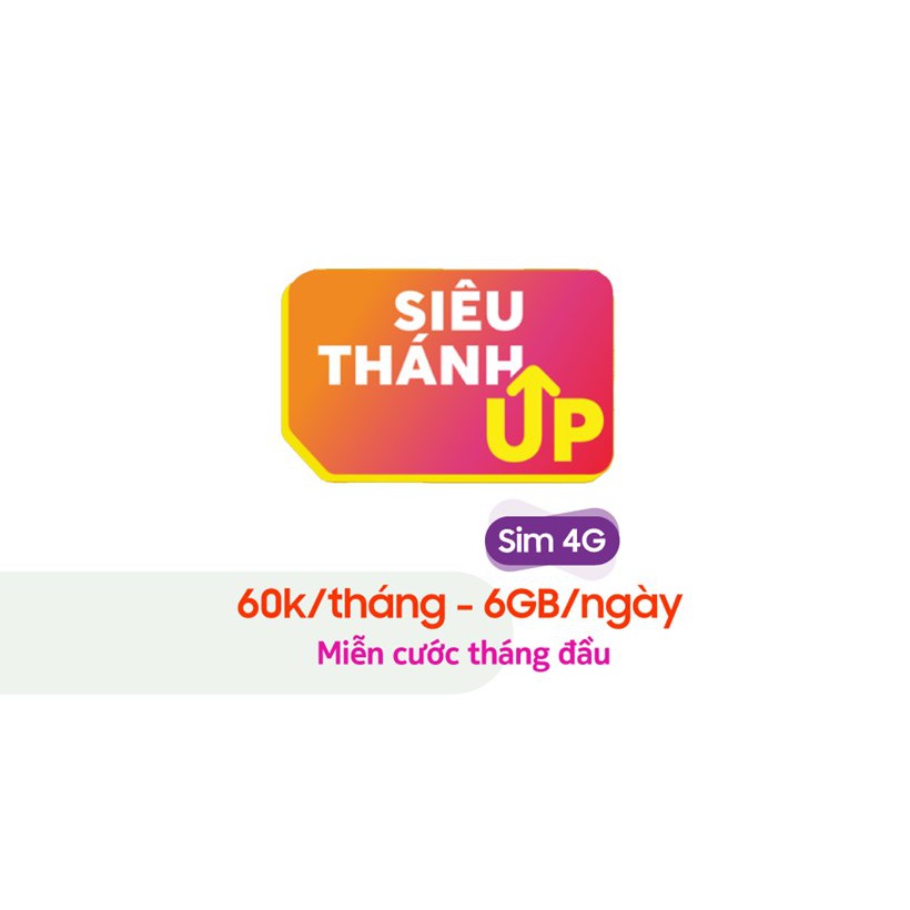 Sim 4G Vietnamobile Siêu Thánh Up - Miễn Phí Tháng Đầu