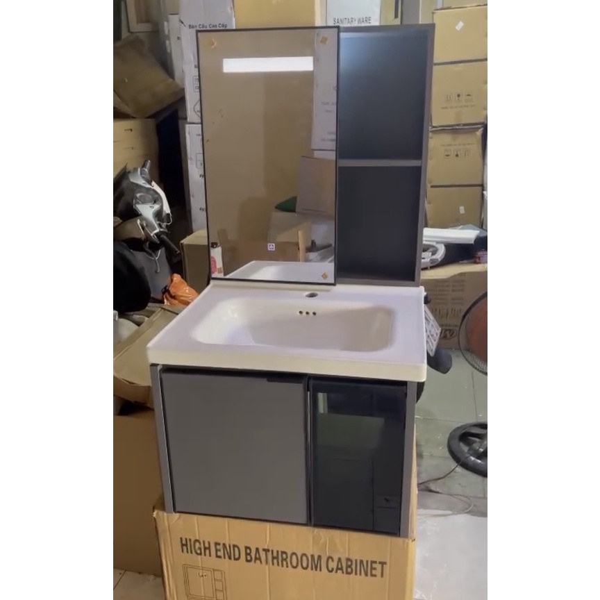 BỘ COMBO TỦ LAVABO + KỆ GƯƠNG CÓ ĐÈN