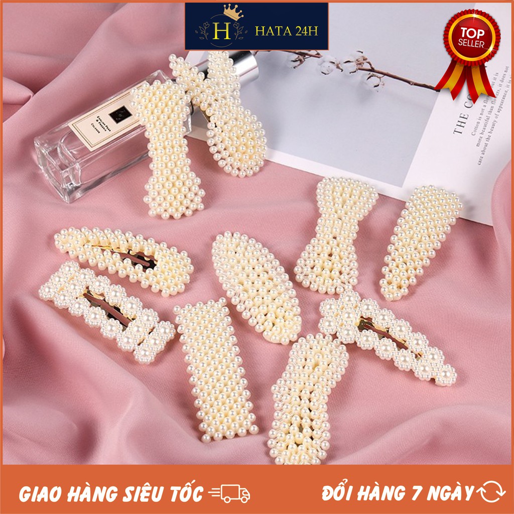 KẸP TÓC NHIỀU KIỂU HOT TREND PK100 ĐÍNH HẠT NGỌC NHÂN TẠO CỰC ĐẸP