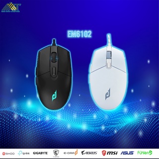 Chuột Gaming Edra EM6102 Đen / Trắng LED 7 màu DPI 3200