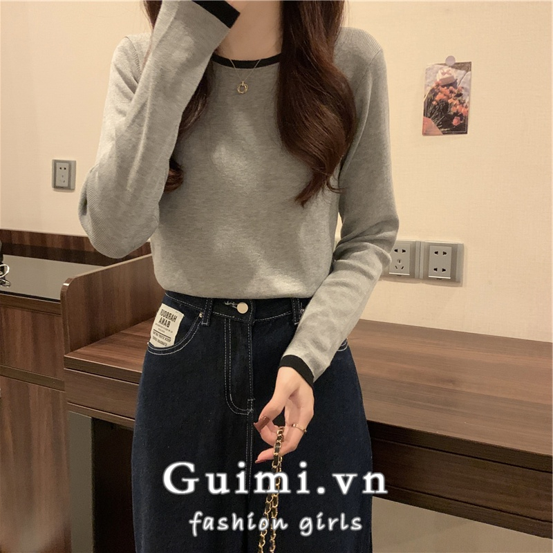NZN Áo Thun Nữ Cổ Tròn Dáng Ôm Mới