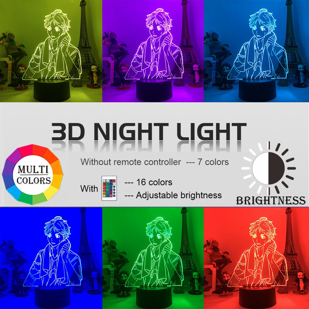 Đèn Ngủ LED 3D Hình Haikyuu Sugawara Koushi