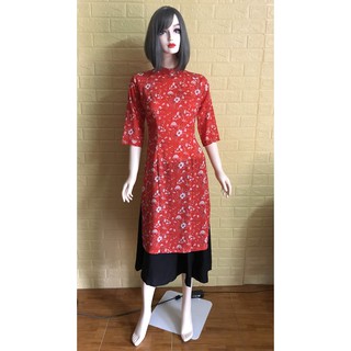 Áo Dài Cách Tân - Áo Dài Hoa Nhí In IN3D