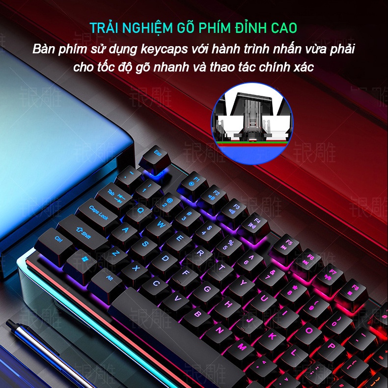 Bàn Phím Máy Tính Gaming LDK V4 Pro Có Dây / Đèn LED Chống Nước Chơi Game Máy Tính Esport