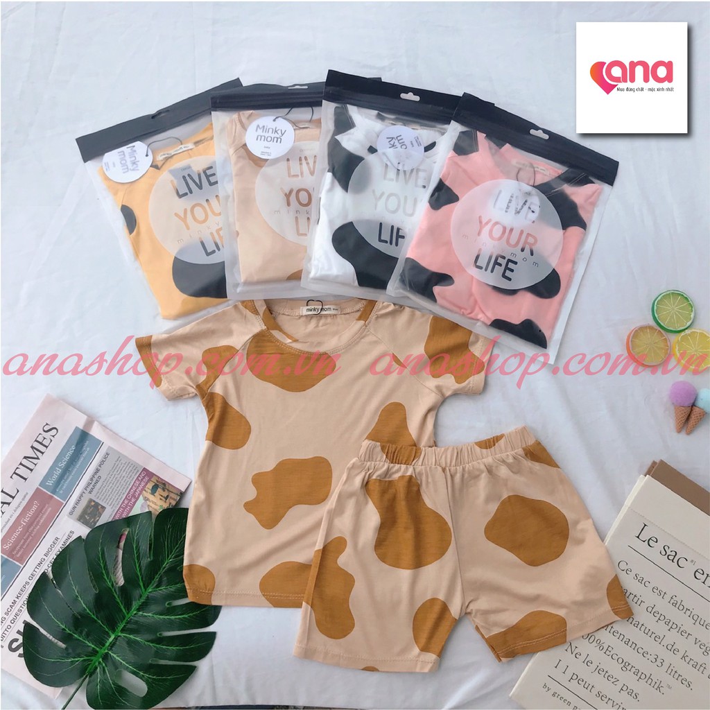 Đồ cho bé trai bé gái trẻ em đẹp rẻ BÔ CỘC ĐÙI BÒ SỮA hãng Minky Mom