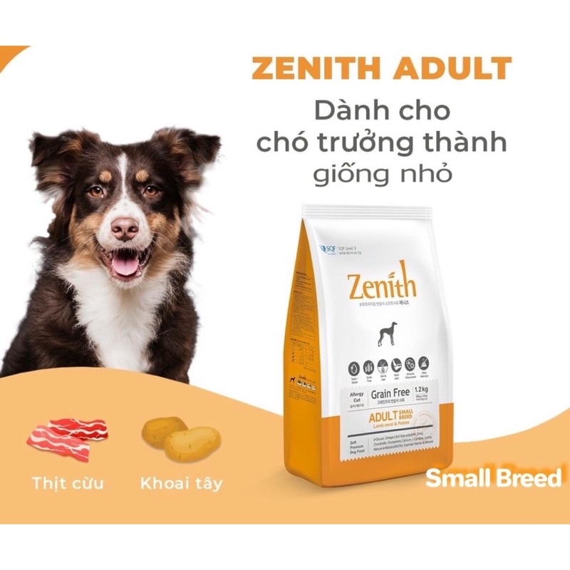 Thức ăn cho chó trưởng thành hạt mềm zenith xuất xứ Hàn Quốc gói 1,2kg