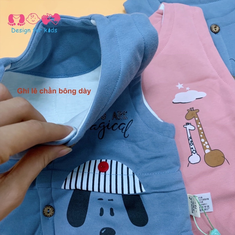 Áo ghi lê cotton, chần bông hãng BEIOULA cho bé yêu
