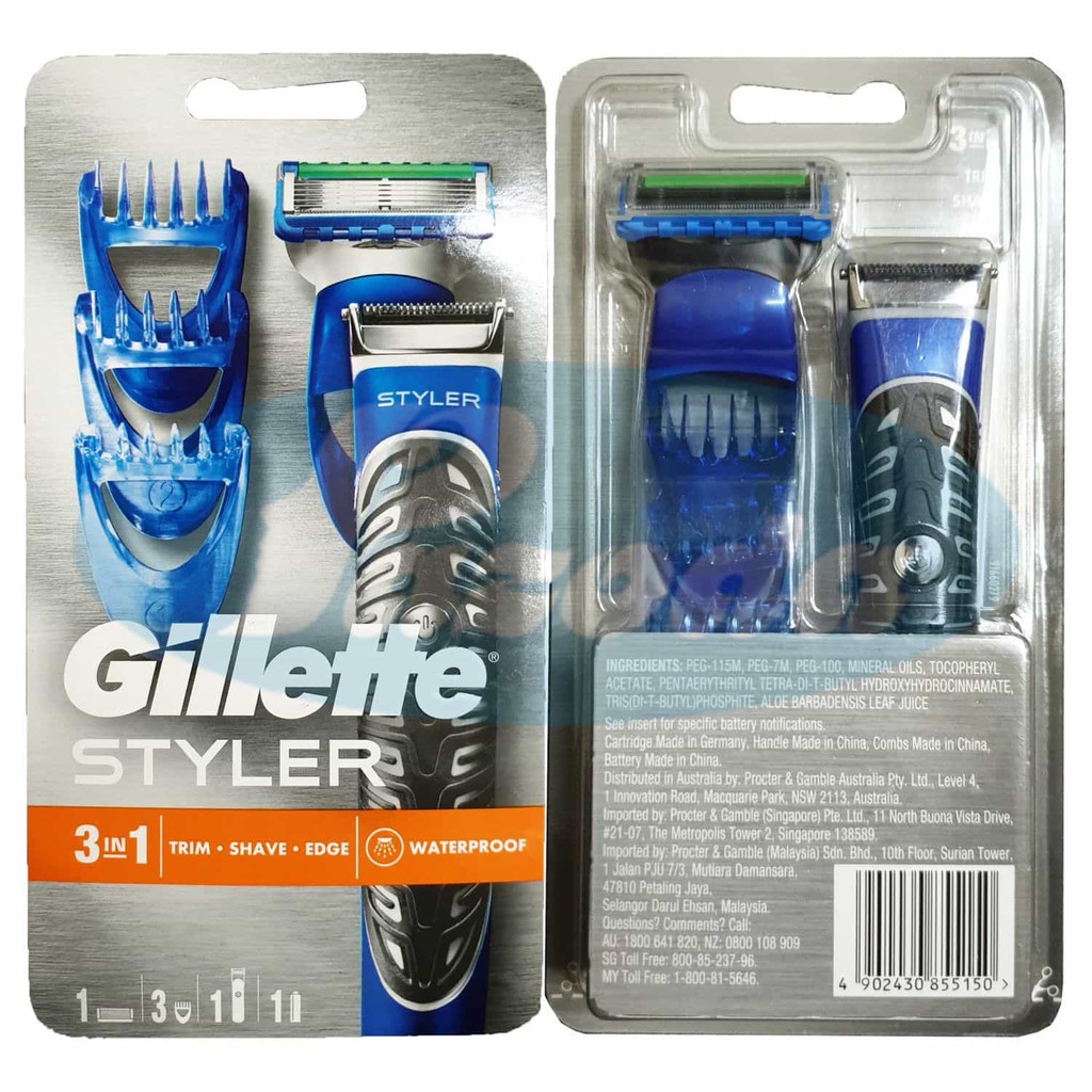 Máy cạo tỉa râu Gillette Styler 3 in 1 (Tông đơ cạo râu, cắt tóc, cạo đầu)