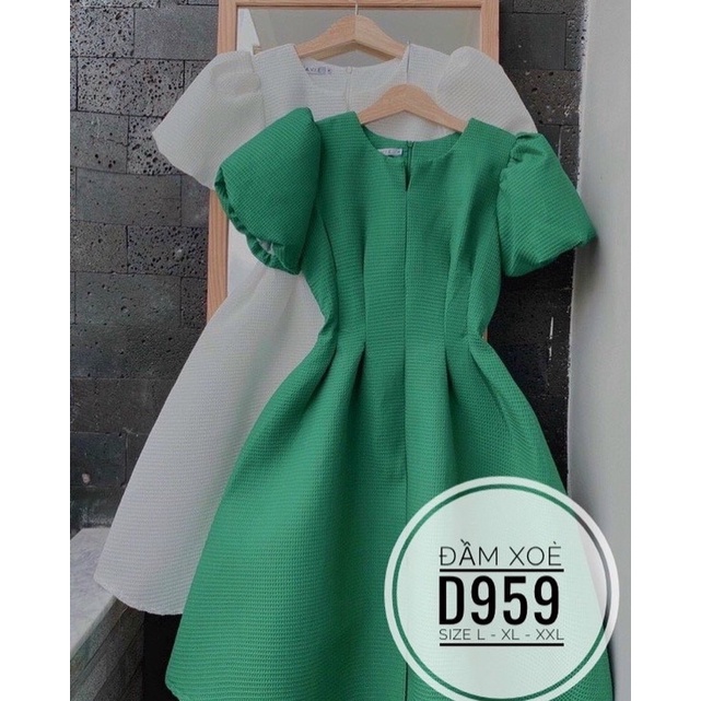 [ CHUBBY BIGSIZE ] ĐẦM XOÈ TAY PHỒNG VẢI POLY TỔ ONG TỪ 55-90Kg