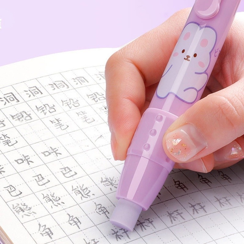 1 Cục Tẩy Dạng Bút Chì Có Thể Thu Gọn Dễ Thương Tiện Dụng Cho Học Sinh