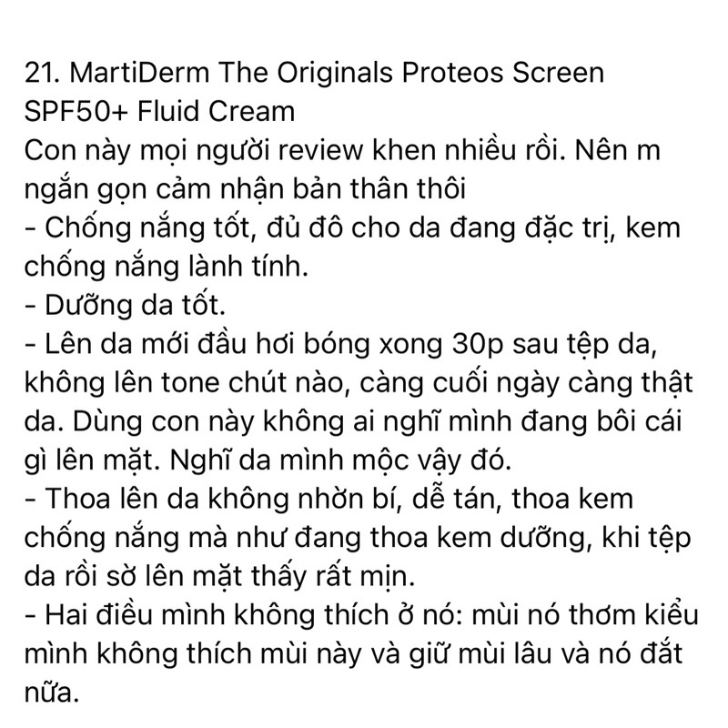 Kem Chống Nắng MARTIDERM Proteos Screen SPF 50+ Fluid Cream - Marti Derm Phổ Rộng - Mini