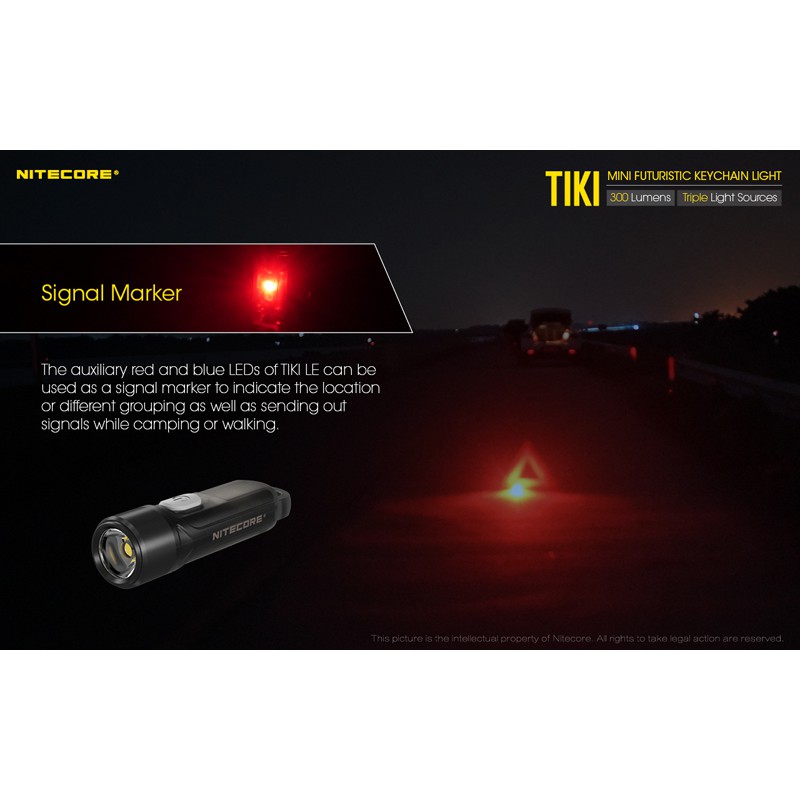 Nitecore Đèn Pin mini Tia uv p8 led 300 lumens Tích Hợp Sạc usb Tiện Dụng Dùng Ngoài Trời