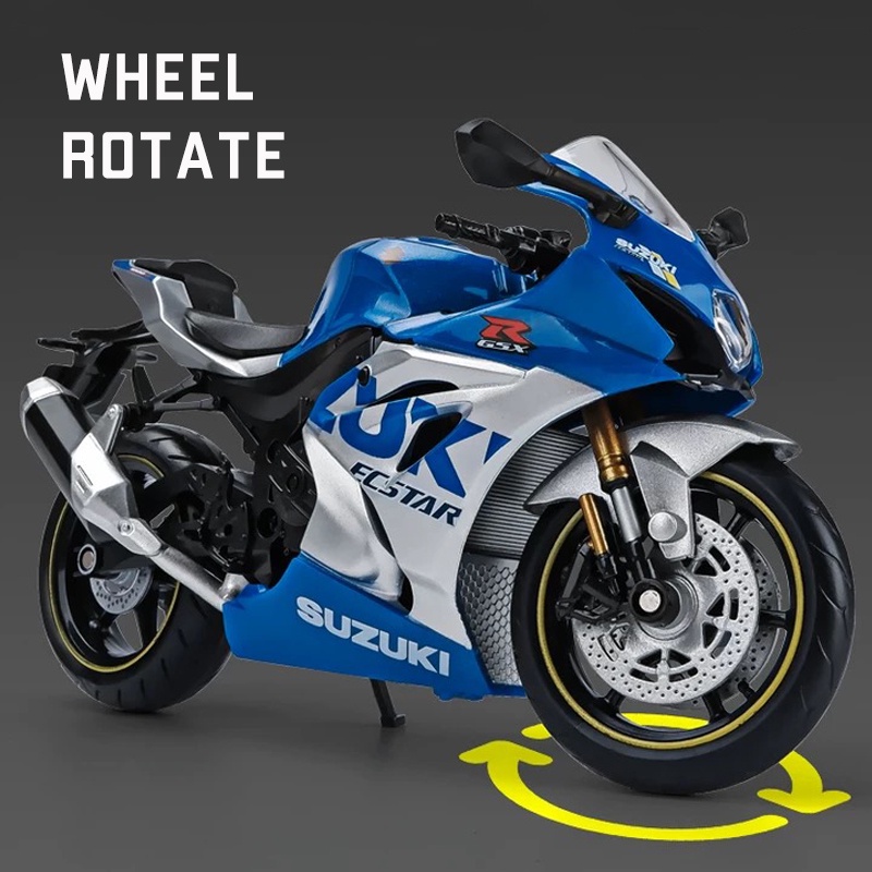 Mô Hình Xe Mô Tô Suzuki GSX R1000R Bằng Hợp Kim Tỉ Lệ 1: 12
