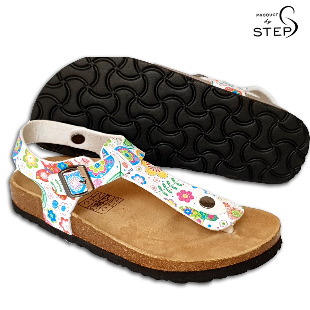 Giày đế trấu EVA in hoa văn quai kẹp bản