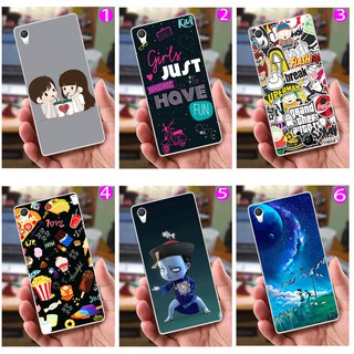 Ốp lưng Sony Xperia Z1 (dẻo viền trắng trong) - Hình Tiểu Cương Thi, Couple, Flat Lay