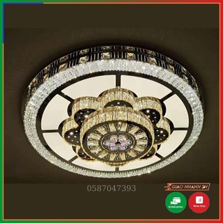 Đèn ốp trần, đèn ốp trần phòng khách, đèn ốp trần mâm tròn cánh hoa sen-tặngđiều khiển-bảo kèm hành 24 tháng