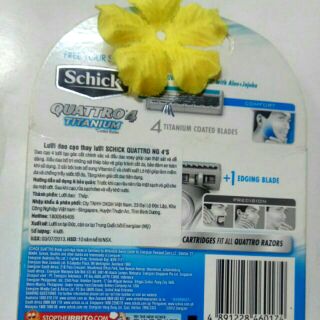 Vỉ lưỡi cạo râu Schick Quattro 4 .
