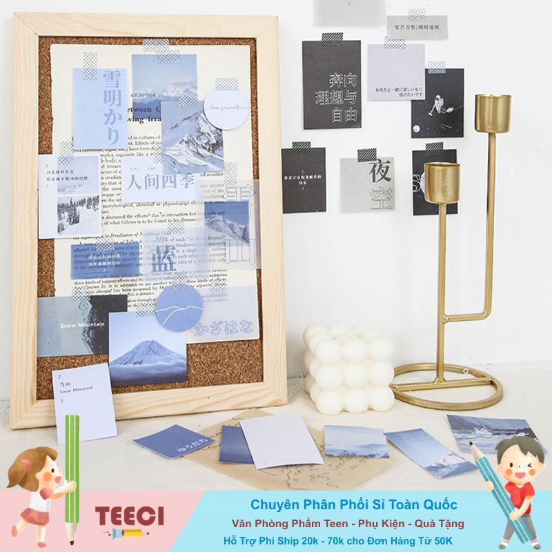 &lt;Ảnh Thật Shop Chụp&gt; Set 40 Sticker Hình Ảnh Dán Tường Trang Trí Sổ Tay Mohamm, Điện Thoại Vở Teeci656