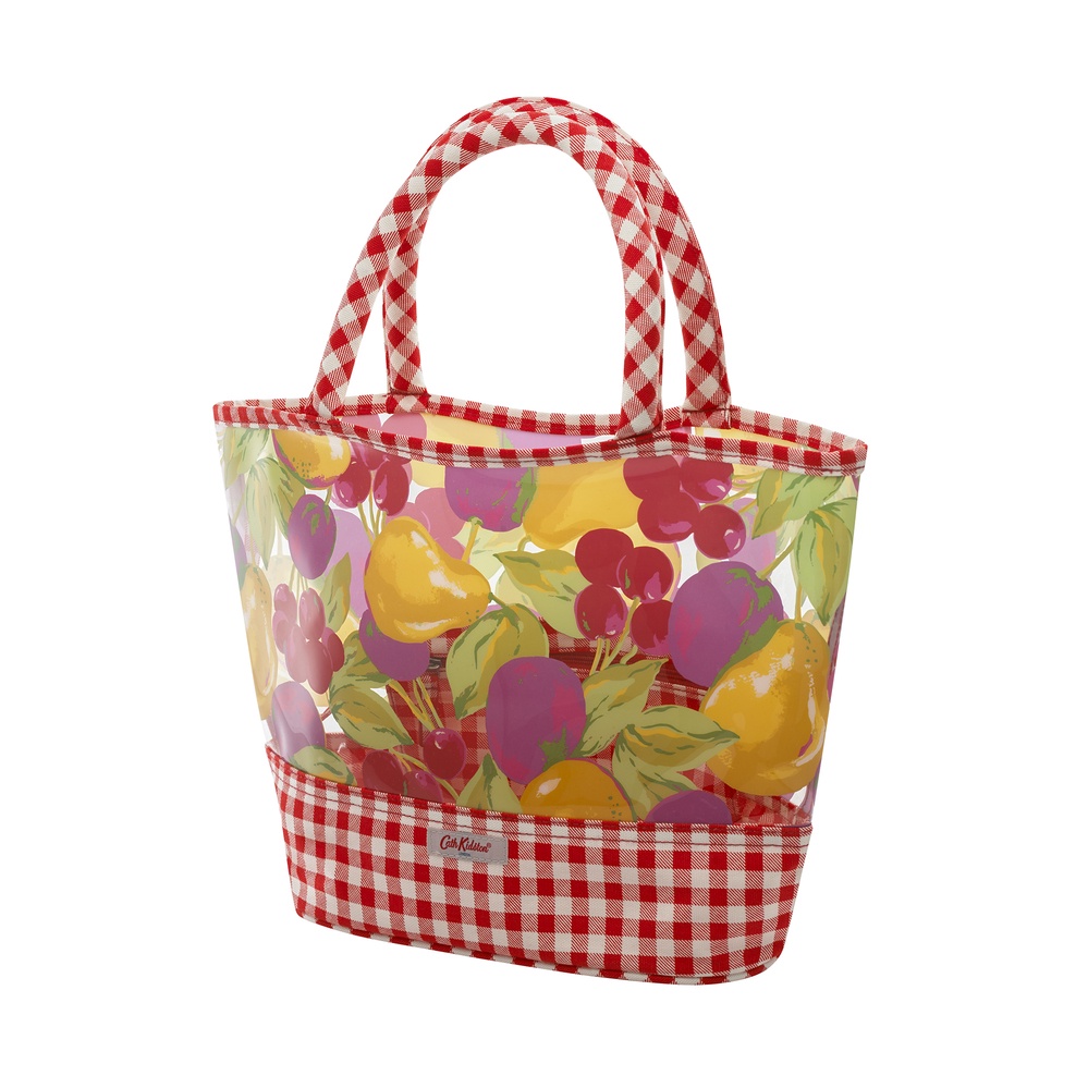 Cath Kidston - Túi xách tay Printed PVC Tote Small Painted Fruit - 1001921 -  Warm Cream