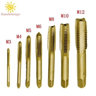 Tap Drill Bits 7pcs Drill Bits Gold M3-M12 Machine Screw Machine Thread