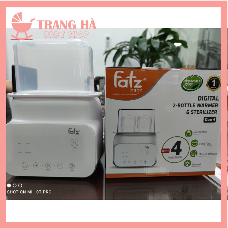 Máy Hâm Sữa Tiệt Trùng Điện Tử Duo 4 Fatzbaby FB3095MX Bảo Hành Chính Hãng 12 Tháng