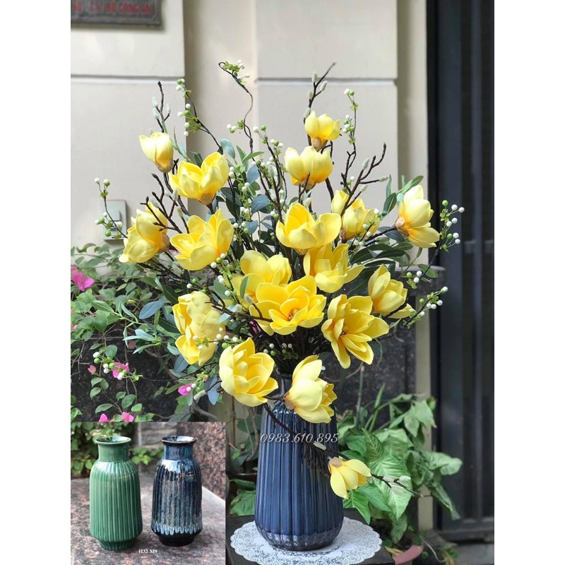 Lọ Hoa Bình Hoa Decor Gốm Sứ Bát Tràng