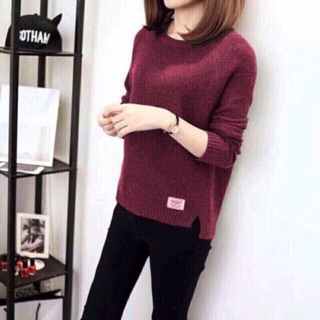 Áo len qc xẻ tà