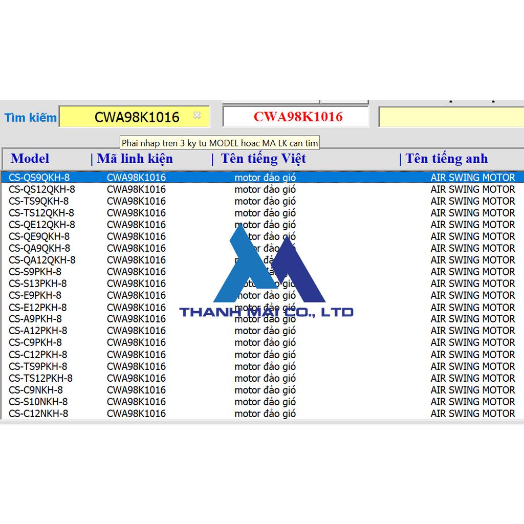 Motor đảo gió máy lạnh Panasonic ACXA98-01970