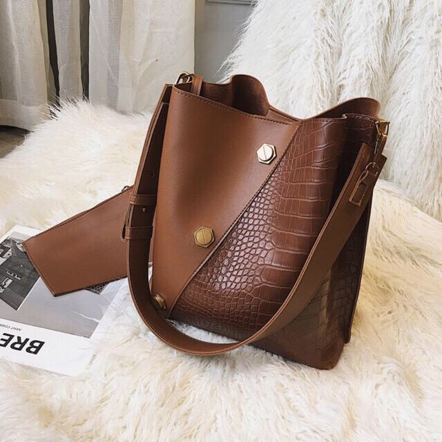 Sét túi big size vân da rắn chất đẹp - TS17 4.7