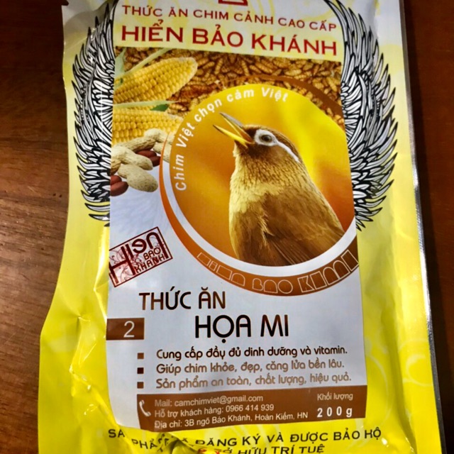 Cám Họa Mi Hiển Bảo Khánh Căng Lửa (Số 2) - Thức Ăn Chim Cao Cấp