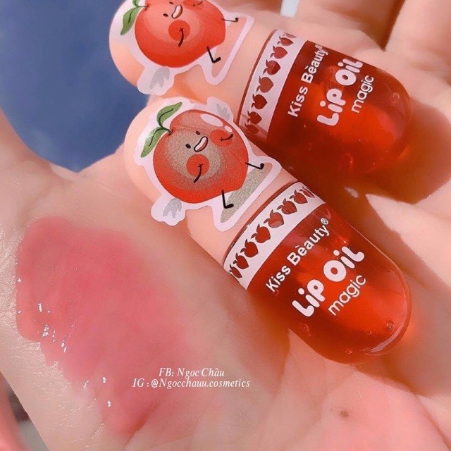 Son bóng môi Lip oil mùi đào cute
