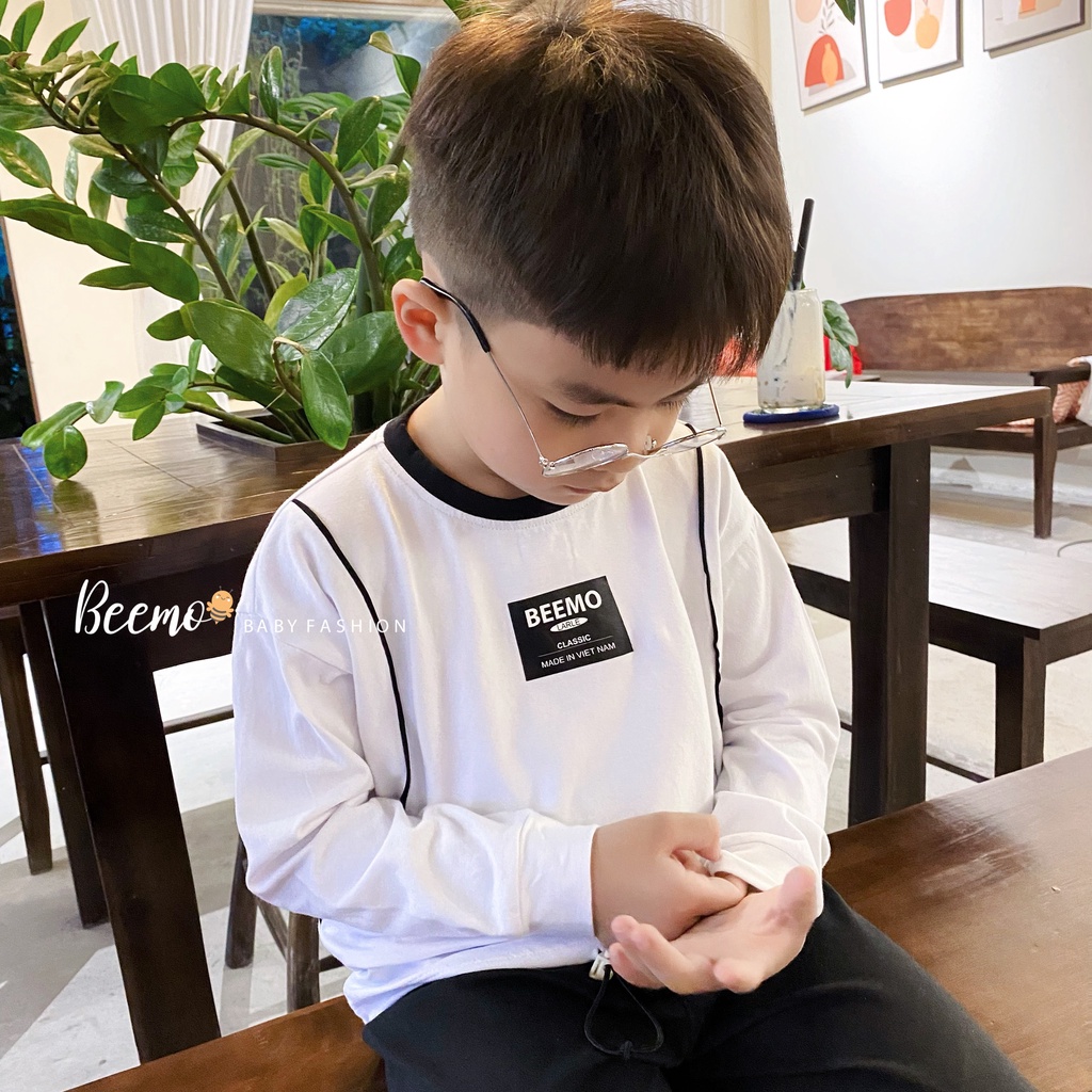 Set bộ bé trai thu đông Beemo bộ quần áo bé trai dài tay thời trang Hàn Quốc - STB STB34 STB35