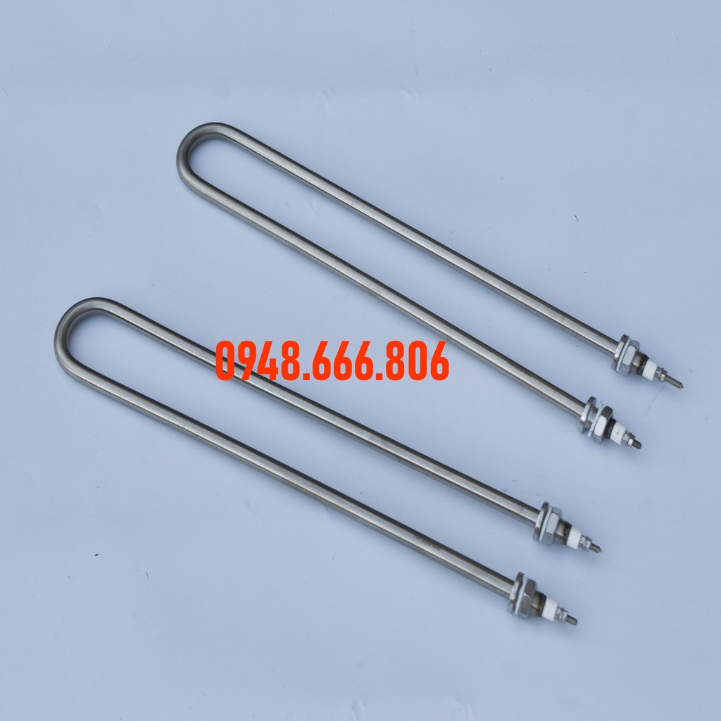 (CÓ SẴN)Điện trở nhiệt chữ U đơn, thanh nhiệt đun nước dài 30 cm, 40CM điện áp 220V/380V giá rẻ