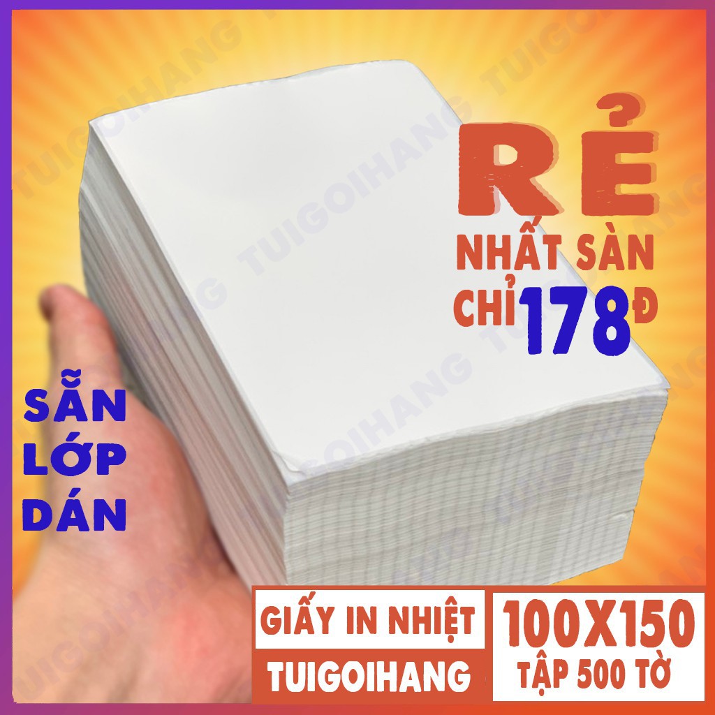 Giấy In Nhiệt Tự Dính Dạng Tập In Đơn Shopee TMĐT CÓ SẴN LỚP DÁN