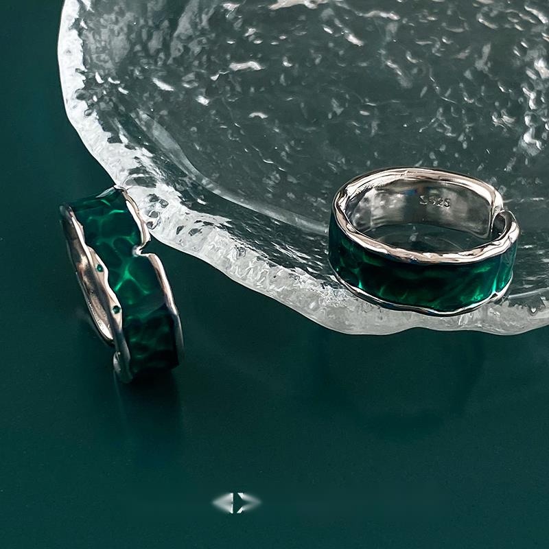 Nhẫn Hở Phong Cách hip-hop retro Cá Tính