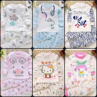 Combo 10 bộ cotton cho bé trai và bé gái 7-18kg) .