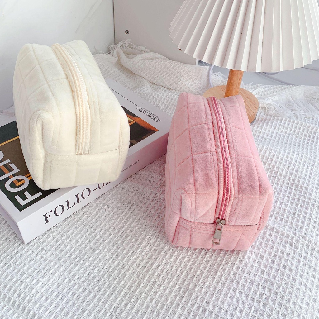 Túi Đựng Bút / Đồ Trang Điểm Lấp Lánh Sức Chứa Lớn Phong Cách Hàn Quốc Cho Học Sinh Ốp