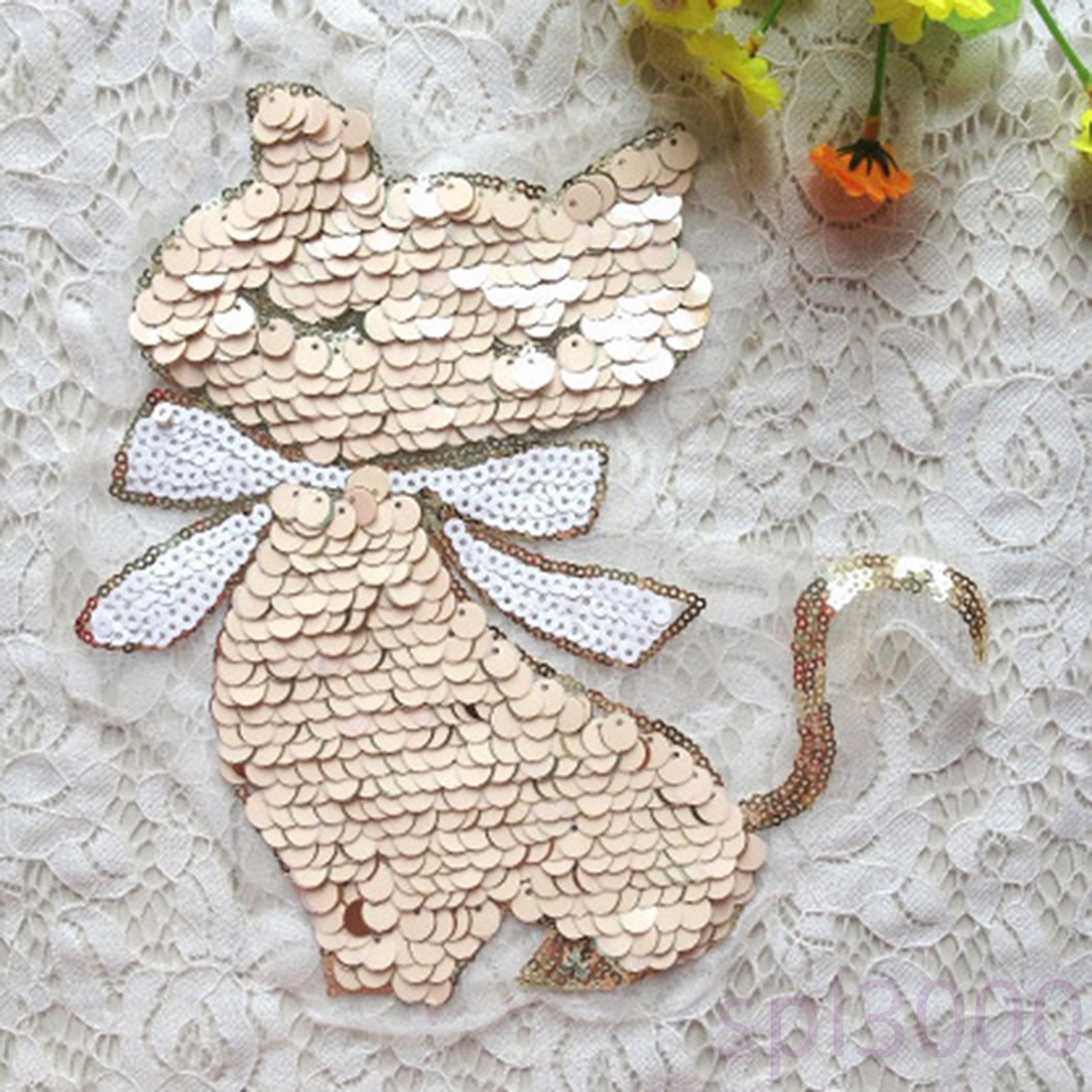 Miếng dán trang trí quần áo họa tiết hoạt hình đính kim sa DIY