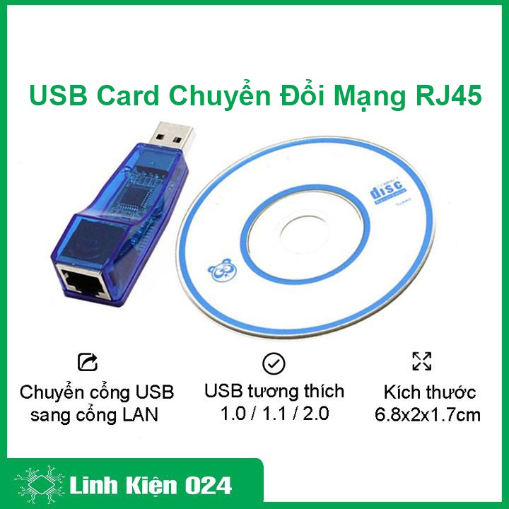 USB card chuyển đổi mạng RJ45 chuyển đổi cổng USB sang cổng LAN