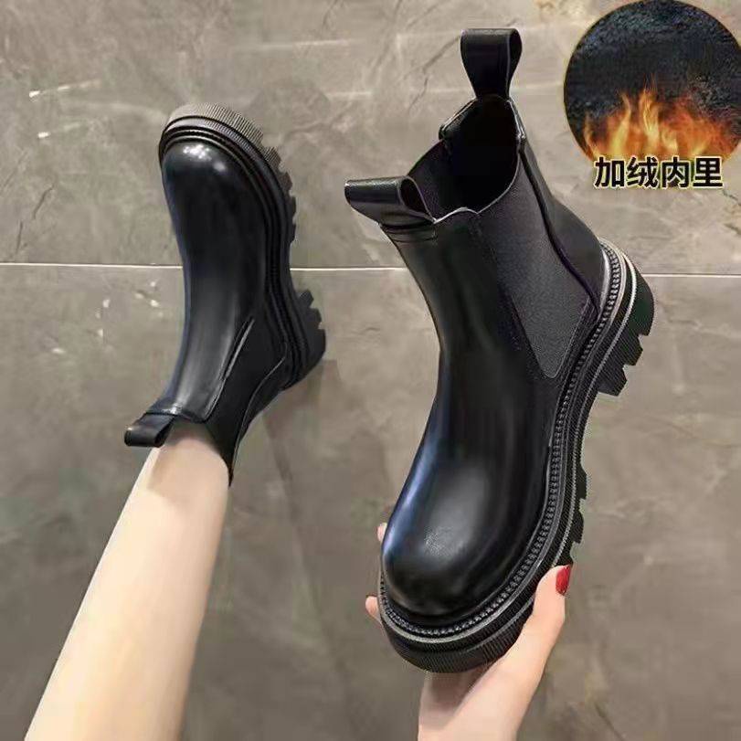 Giày Bốt Cổ Ngắn Phong Cách Anh Quốc Thời Trang Xuân Thu Mới