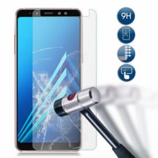 Cường lực Samsung A8 Plus ( A8+) mài cạnh phụ kiện đầy đủ