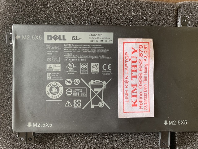 Pin Laptop 0H76MY Dell XPS 15-9530 ,Precision M3800 Hàng Zin