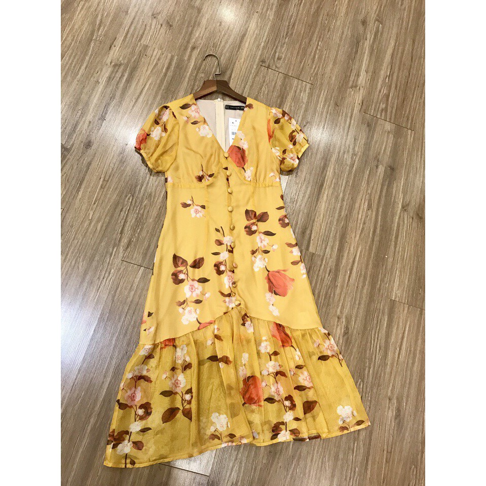 Đầm midi Za ra voan tơ