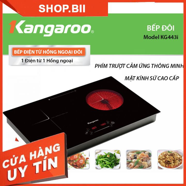 [CHÍNH HÃNG] Bếp Điện Từ Kangaroo KG-443i, Bếp Điện Từ Hồng Ngoại Đôi Kangaroo KG443i Nhập Khẩu Chính Hãng Siêu Bền.