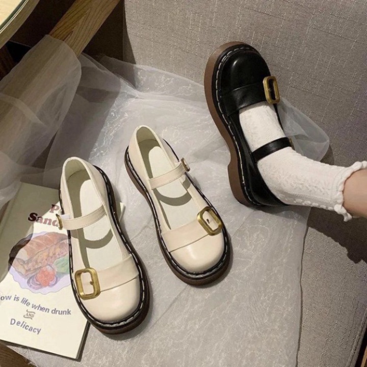 Giày lolita độn đế 3cm khóa đồng style Nhật G057