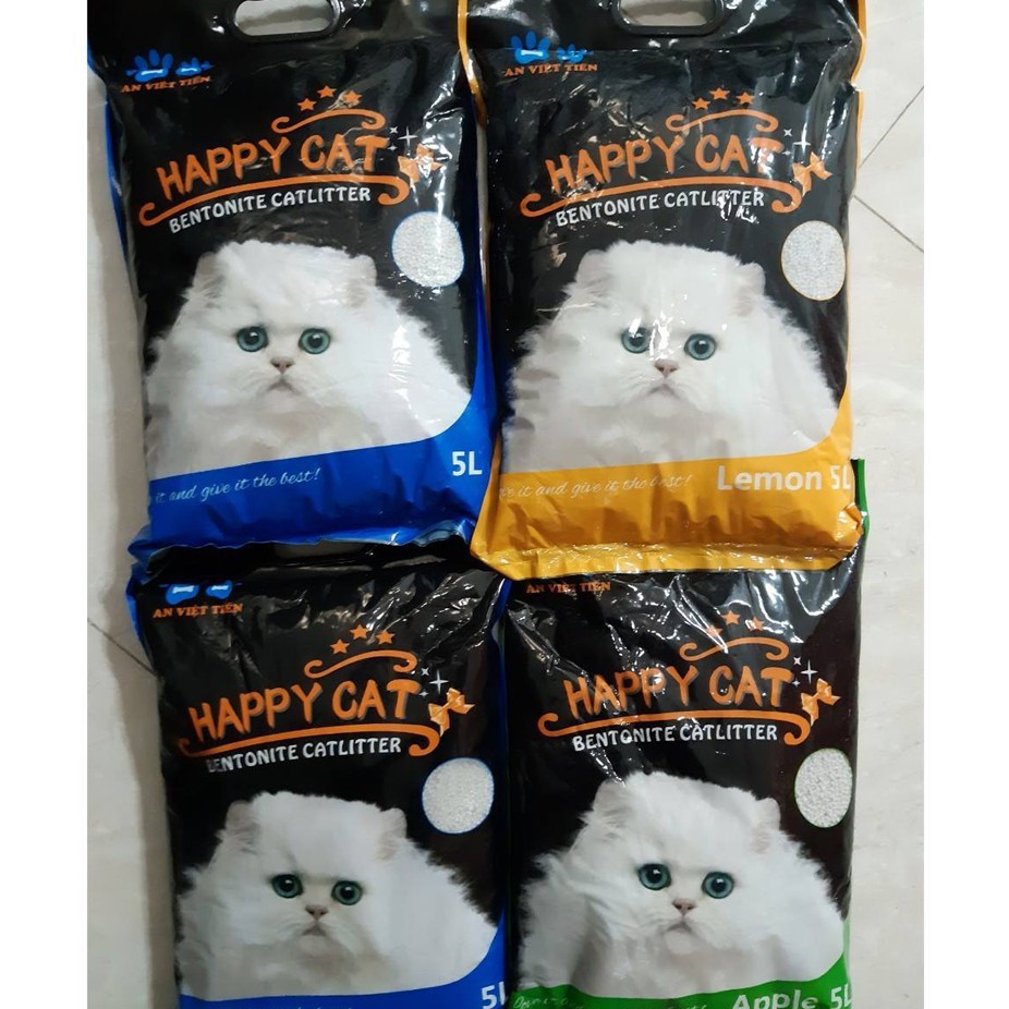 Cát Vệ Sinh Cho Mèo Happy Cat 5L Và 10L | Cát Mèo Siêu Khử Mùi Vón Cục