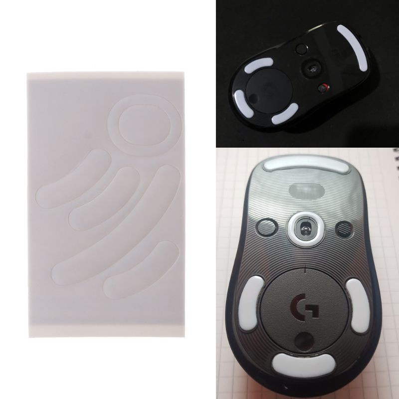 DOU 1 Set 0.6mm Thickness Replace White Curve Edge Mouse Feet Mouse Skates for logitech G Pro Wireless Mouse